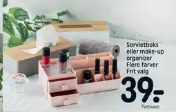 REMA 1000 Servietboks eller make-up organizer Flere farver Frit valg tilbud