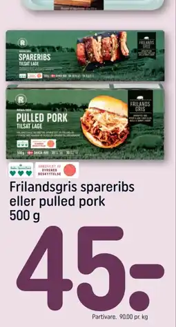 REMA 1000 Frilandsgris spareribs eller pulled pork tilbud