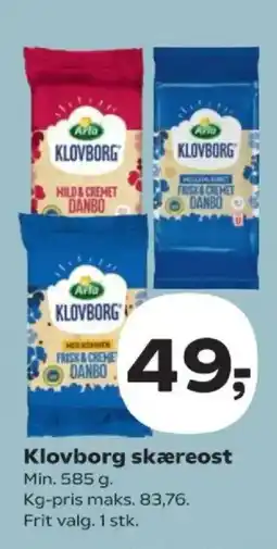 SuperBrugsen Klovborg skæreost tilbud