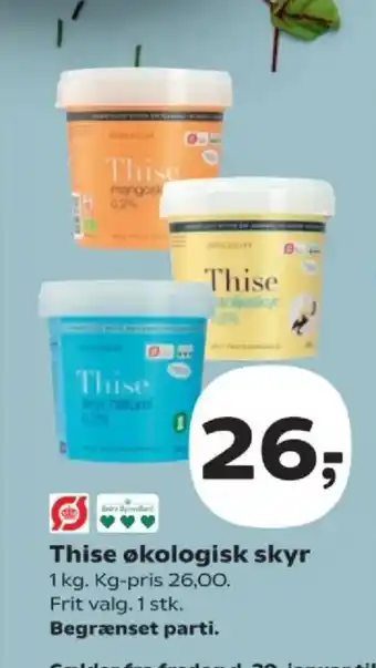 SuperBrugsen Thise økologisk skyr tilbud