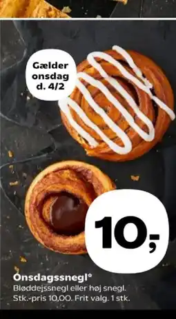 SuperBrugsen Onsdagssnegl* tilbud