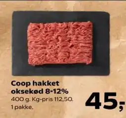 SuperBrugsen Coop hakket oksekød 8-12% tilbud