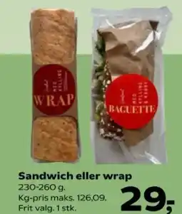 SuperBrugsen Sandwich eller wrap tilbud