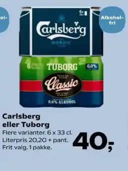 SuperBrugsen Carlsberg eller Tuborg tilbud