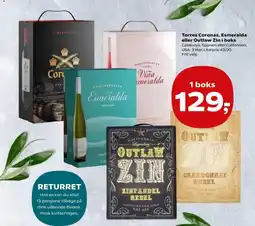 SuperBrugsen Torres Coronas, Esmeralda eller Outlaw Zin i boks tilbud