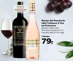 SuperBrugsen Borgo del Mandorlo eller Coteaux d'Aix en Provence tilbud