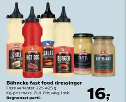 SuperBrugsen Bähncke fast food dressinger tilbud
