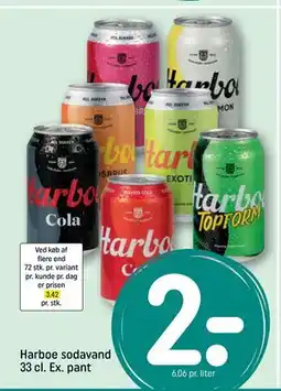 REMA 1000 Harboe sodavand 33 cl. Ex. pant tilbud