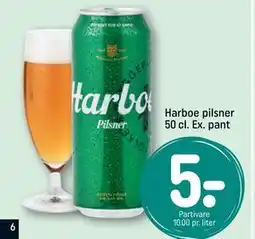 REMA 1000 Harboe pilsner 50 cl. Ex. pant tilbud