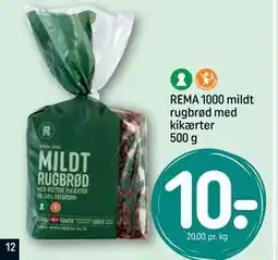 REMA 1000 REMA 1000 mildt rugbrød med kikærter 500 g tilbud