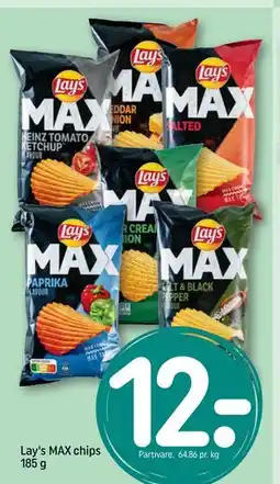 REMA 1000 Lay's MAX chips 185 g tilbud