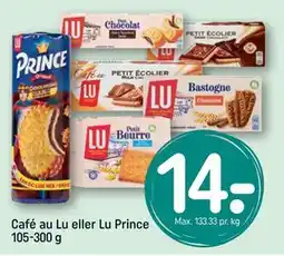 REMA 1000 Café au Lu eller Lu Prince 105-300 g tilbud