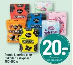 REMA 1000 Panda Licorice eller Slikbilens slikposer 150-200 g tilbud
