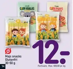 REMA 1000 Majs snacks Glutenfri 30-50 g tilbud