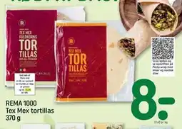 REMA 1000 REMA 1000 Tex Mex tortillas 370 g tilbud