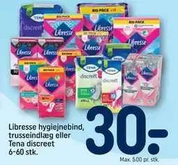 REMA 1000 Libresse hygiejnebind, trusseindlæg eller Tena discreet 6-60 stk tilbud