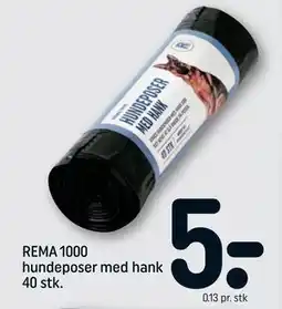 REMA 1000 REMA 1000 hundeposer med hank 40 stk tilbud