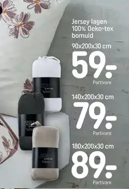 REMA 1000 Jersey lagen 100% Oeko-tex bomuld tilbud