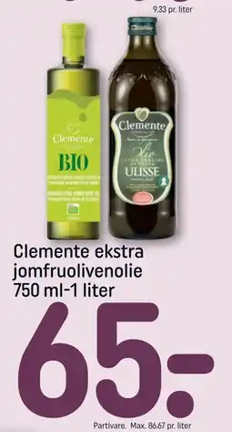REMA 1000 Clemente ekstra jomfruolivenolie 750 ml-1 liter tilbud