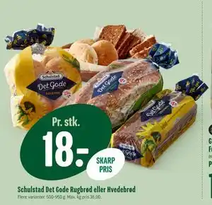 Schulstad Det Gode Rugbrød eller Hvedebrød