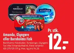 Min Købmand Amanda, Glyngøre eller Bornholms Fisk tilbud