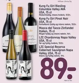 REMA 1000 Kung Fu Girl Pinot Noir USA, 75 cl tilbud