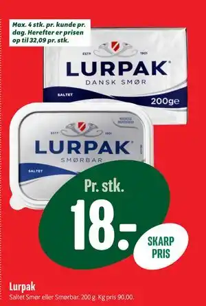 Min Købmand Lurpak tilbud