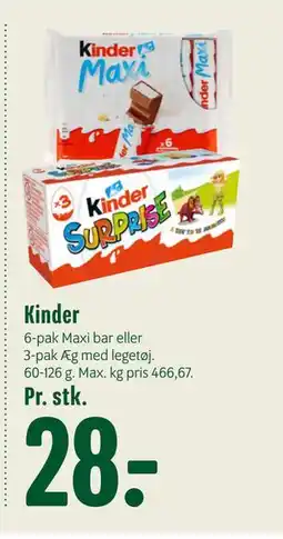 Min Købmand Kinder tilbud