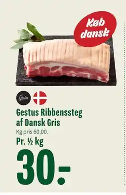 Min Købmand Gestus Ribbenssteg af Dansk Gris tilbud