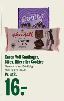 Min Købmand Karen Volf Småkager, Bites, Kiks eller Cookies tilbud