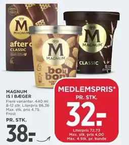 MENY MAGNUM IS I BÆGER tilbud