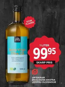 MENY URTEKRAM ØKOLOGISK EKSTRA JOMFRU OLIVENOLIE tilbud