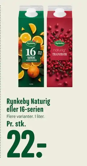 Min Købmand Rynkeby Naturig eller 16-serien tilbud