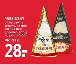 MENY PRÉSIDENT tilbud