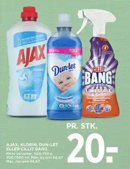 MENY AJAX, KLORIN, DUN-LET ELLER CILLIT BANG tilbud