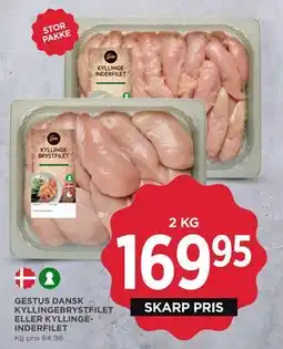 MENY GESTUS DANSK KYLLINGEBRYSTFILET ELLER KYLLINGEINDERFILET tilbud