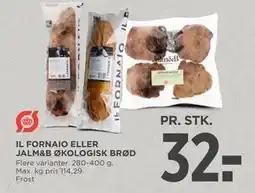 MENY IL FORNAIO ELLER JALM&B ØKOLOGISK BRØD tilbud