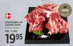 MENY STEGEBEN AF DANSK GRIS tilbud