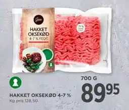 MENY HAKKET OKSEKØD 4-7 % tilbud