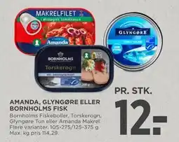 MENY AMANDA, GLYNGØRE ELLER BORNHOLMS FISK tilbud