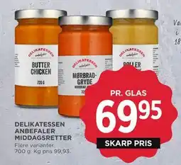 MENY DELIKATESSEN ANBEFALER MIDDAGSRETTER tilbud