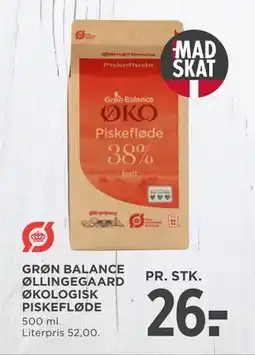 MENY GRØN BALANCE ØLLINGEGAARD ØKOLOGISK PISKEFLØDE tilbud