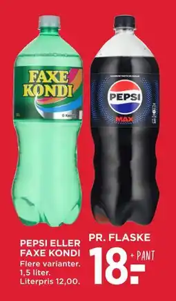 MENY PEPSI ELLER FAXE KONDI tilbud