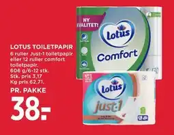 MENY LOTUS TOILETPAPIR tilbud