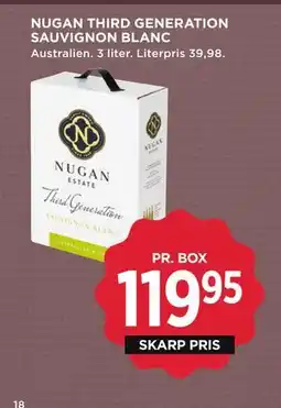 MENY NUGAN THIRD GENERATION SAUVIGNON BLANC tilbud