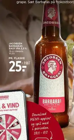 MENY JACOBSEN BARBARAS EASY IPA 3,5% tilbud