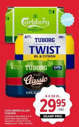 MENY CARLSBERG ELLER TUBORG tilbud