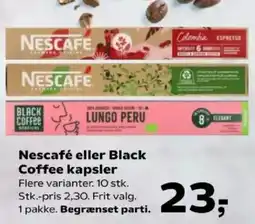 SuperBrugsen Nescafé eller Black Coffee kapsler tilbud