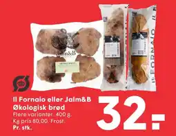 SPAR Il Fornaio eller Jalm&B Økologisk brød tilbud
