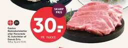 SPAR Gestus Nakkekoteletter eller Panerede XL Schnitzler af Dansk Gris tilbud